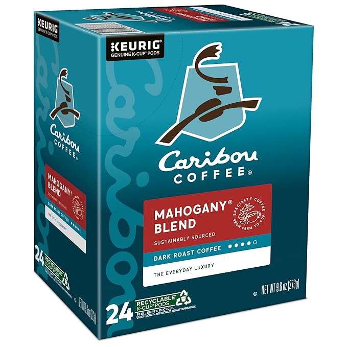 Caribou Coffee® Single-Serve Coffee K-Cup® Pods Mahogany Carton Of 24