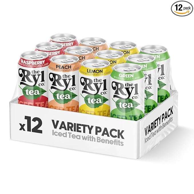 Ryl Iced Tea Variety Pack Antioxidant Superblend No Artificial Ingredients 16.0 Fl Oz (12-Pack)