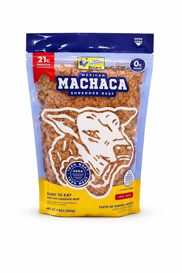 Carne Seca MACHACA Sonora Style Dried Meat Shredded Beef Jerky (8.8 oz (250g))