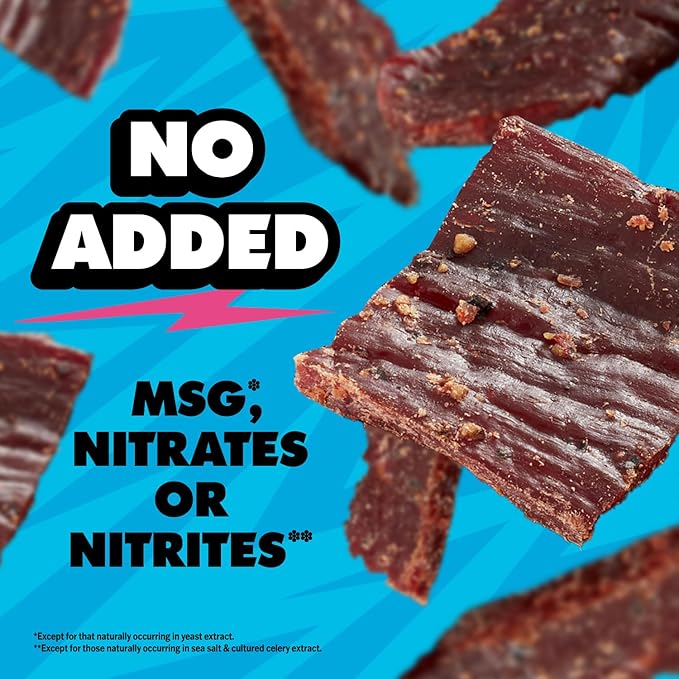 Jack Link’s x MrBeast Beef Jerky Peppered Beef Jerky As Seen on Beast Games 11g Protein Made with 100% Real Beef Pantry-Ready Snacks 10 Count