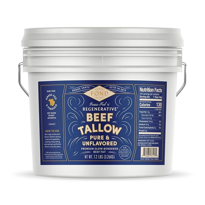 Regenerative Beef Tallow Pure &amp Unflavored 1-Gallon