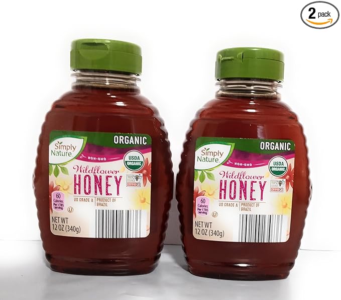 SIMPLY NATURE 2 Pack Wildflower Honey Organic Certified Grade A (2)