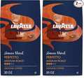 Lavazza Perfetto Ground Coffee Blend Dark Roast 20 Ounce Caramel flavor with Dark and Velvety Texture 100% Arabica (Pack of 2)