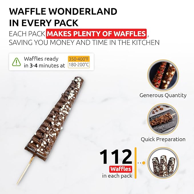 OldSoul Professional Popstick Waffle Mix | Chocolate Flavor | Stick Waffles Dough Mix | 5 Lbs | 112 Waffles (5 Lbs Traditional)