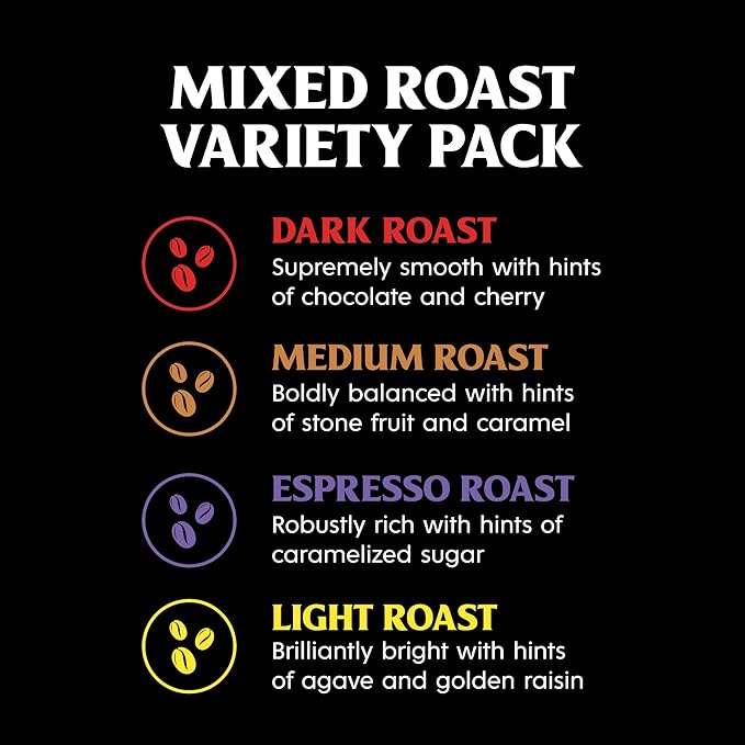 Death Wish Coffee Single Serve Coffee - Mixed Roast Variety Pack (60 Count)