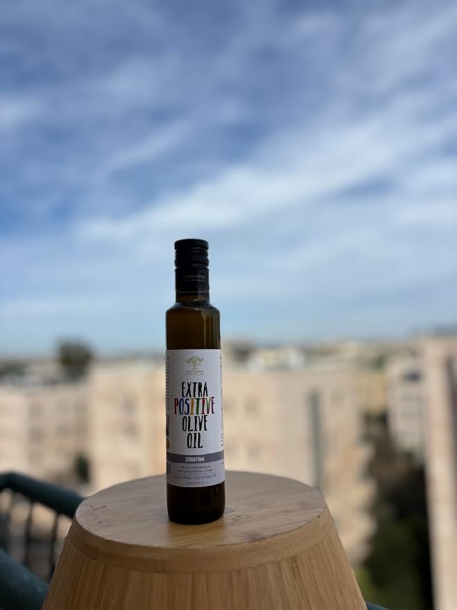 SINDYANNA OF GALILEE Awarded Extra Virgin Olive Olive Oil Cold Pressed Made in Israel Kosher Vegan Keto &amp Cold Presse 250ml (Coratina)