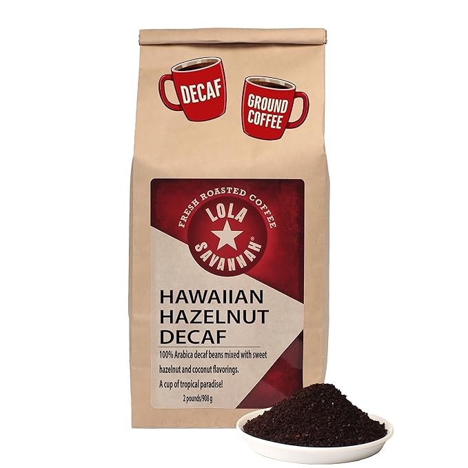 Lola Savannah Hawaiian Hazelnut Ground Decaf Coffee 2lb