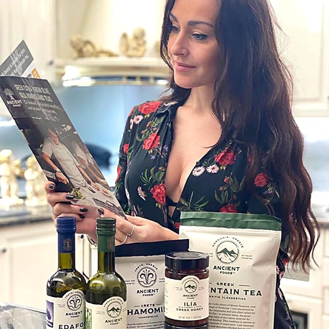 Ancient Foods Keros Organic Extra Virgin Olive Oil Cold Pressed – Greek EVOO High Polyphenol Olive Oil from 1000 Year Old Trees from Greece – Ideal for Cooking Salads &amp Gourmet Dishes – 500ml Bo