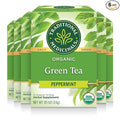 Traditional Medicinals Organic Green Tea Peppermint - Promotes Healthy Digestion Occasional Nausea &amp Indigestion Relief - Kosher Non-GMO - 96 Teabags (Pack of 6)
