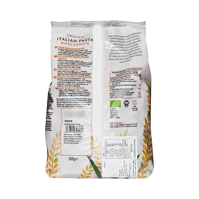 BIONA Organic Wholewheat Penne 500 GR