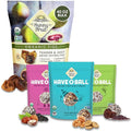 Sunny Fruit Organic Turkish Dried Figs 2.5 lb Bulk + RAW Fruit and Nut Balls Variety (3x9) | High Fiber Snacks Bundle | No Sugar Added No Preservatives | Vegan Non-GMO Kosher Halal