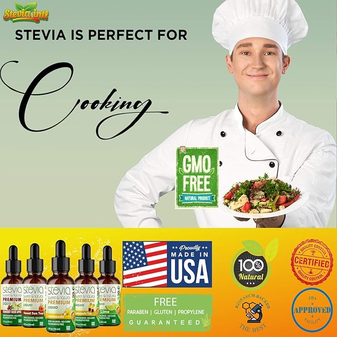 Stevia Intl (Pack of 5) Refreshers Bundle with 5 Flavors. Stevia Liquid Drops. Naturally Sweet Non-Bitter No Sugar Added 0 Carb 0 Calorie Non-GMO Vegan Diabetic &amp Keto Friendly (1oz)