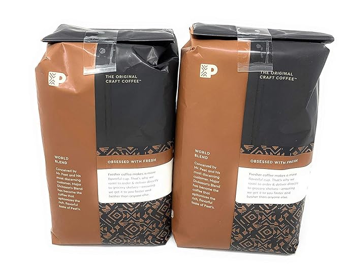 Peets Coffee Major Dickason's Blend Whole Bean 32oz (Pack of2)