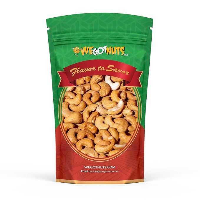 Dry Roasted Unsalted Cashews 4 lbs – Premium Quality Kosher Dry Roasted Cashews – No Oil Natural &amp Healthy Rich Flavor Snack – Gourmet Savory Flavor – Air-Tight Resealable Bag Package