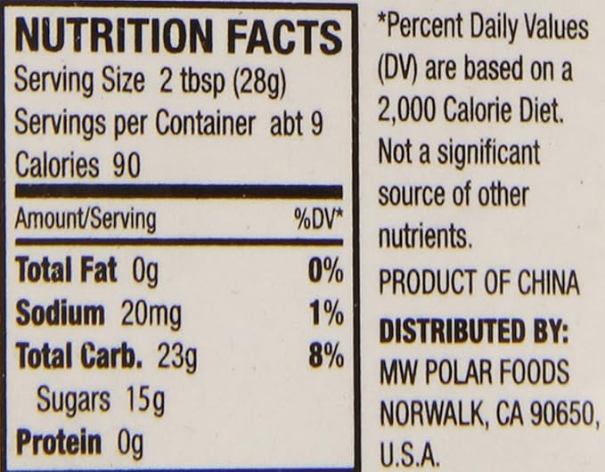 MW Polar Syrup Imitation Honey 9 Oz (Pack Of 12)