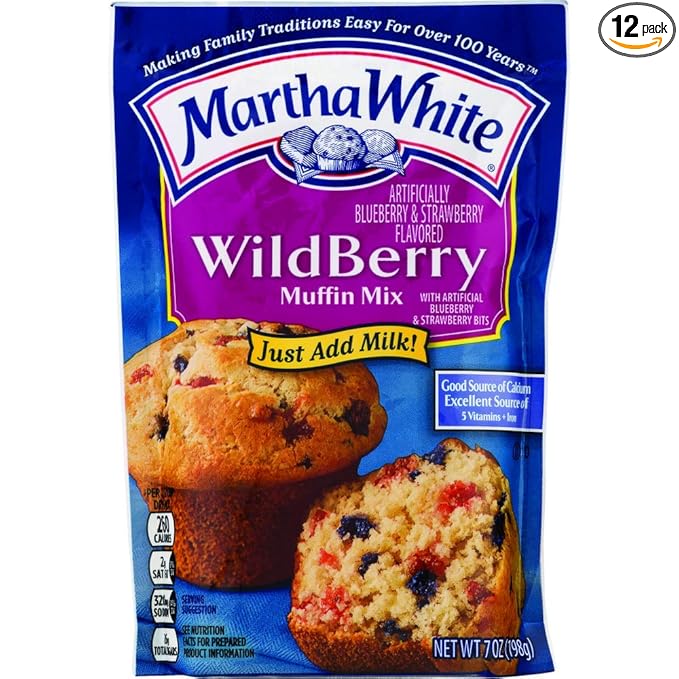 Martha White Wildberry Muffin Mix 7 Ounce (Pack of 12)