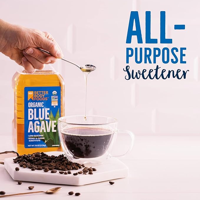 BetterBody Foods Organic Blue Agave Low Glycemic Sweetener 78 oz