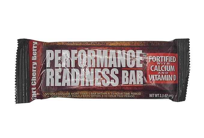 Performance Readiness Bar [Yum Yum Night Night Bone Bar] Full Size (2.3 oz.) Authentic USGI Chocolate Tart Cherry Berry and Salted Caramel (48 Tart Cherry Berry)