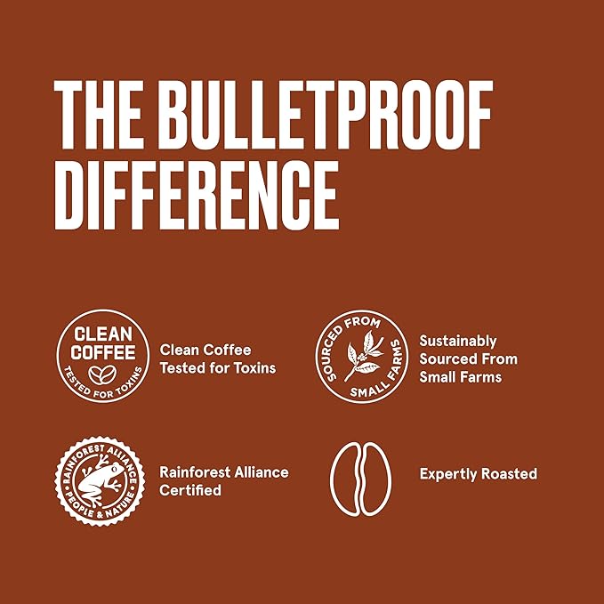 Bulletproof Original Medium Roast Ground Coffee 12 Ounces (Pack of 3) and Bulletproof Original Creamer 29.6 Ounces