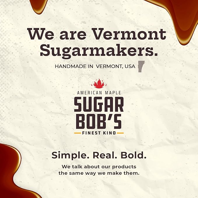 Sugar Bob's Finest Kind - Smoked Maple Syrup - Glaze Marinade Cocktail Mixer 32 fl oz - Made in Vermont