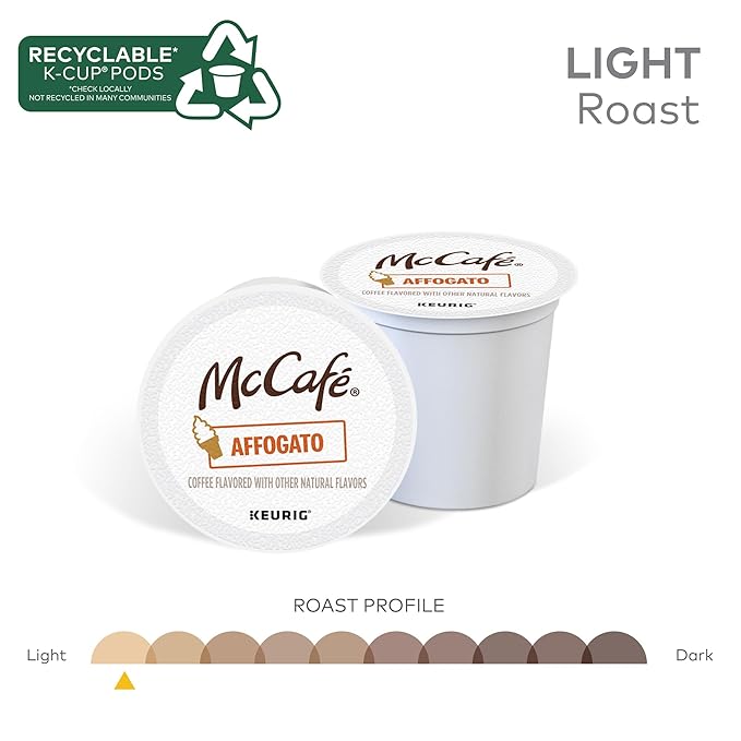 McCafe Affogato Single Serve Keurig K-Cup Pods Flavored Coffee Limited Edition 96-Count Box (4 Packs of 24)