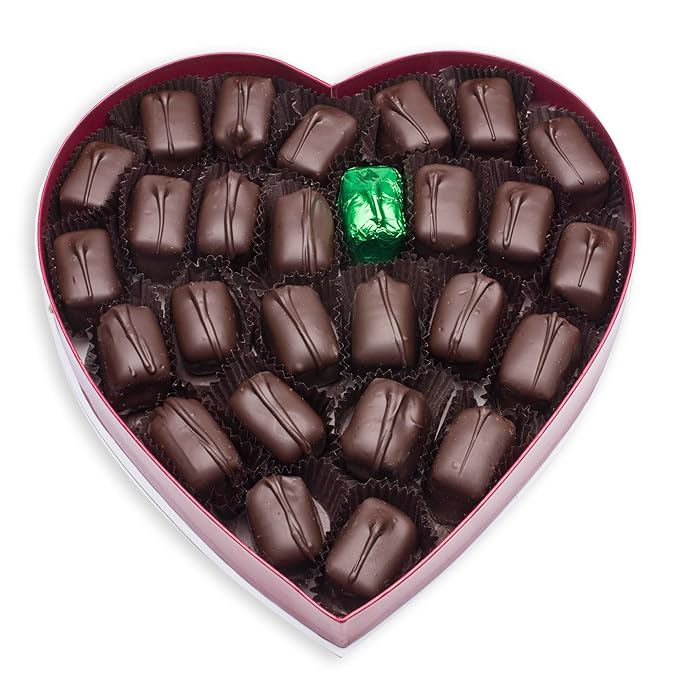 Mrs. Cavanaugh’s 1 lb. Mindy Mint Dark Chocolate Heart Shaped Box