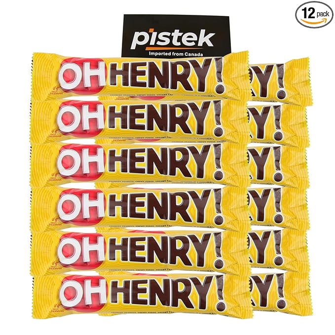 Oh Henry! Full Size Chocolatey Candy Bars 2.05 oz/58g each (12 bars)