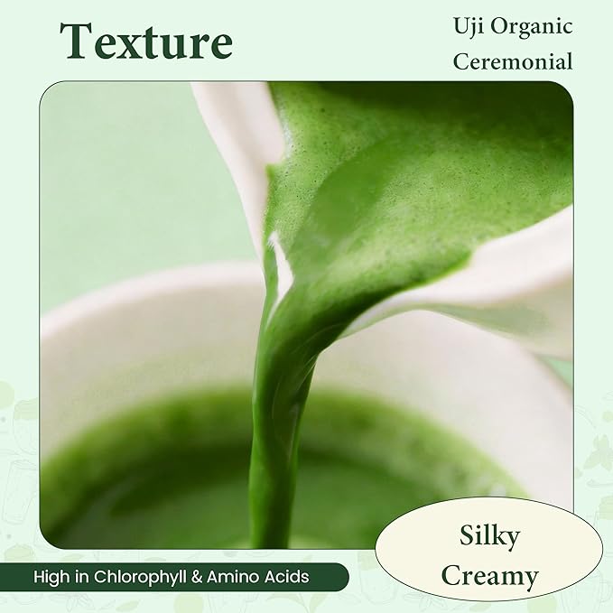 Ceremonial Grade Matcha Powder AA 1.06oz Tin Japanese JAS Certified Organic Antioxidant Rich with Caffeine &amp L-Theanine for Focus &amp Relaxation Kosher Non-GMO Green Tea(1.06oz Uji Organic)