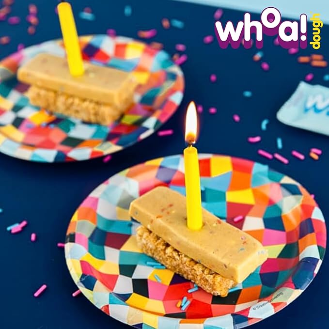 Whoa Dough Edible Cookie Dough Bars- Certified Non-GMO Kosher and Gluten Free Bars - Healthy Snack Foods - Plant Based Snacks Made With Real Ingredients - Sprinkle Sugar Cookie Dough - 4 Pack