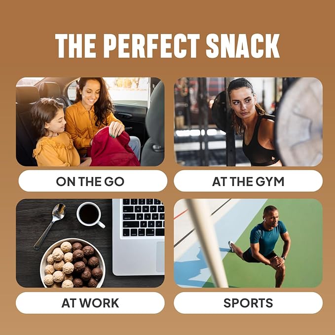 McCaffrey Protein Bites – Chocolate Chip Cookie Dough Flavor – 6 Multi-Serving 4oz Bags – 4g of Protein per Serving – Gluten-Free Vegan High Fiber Energy Snack for Active Families