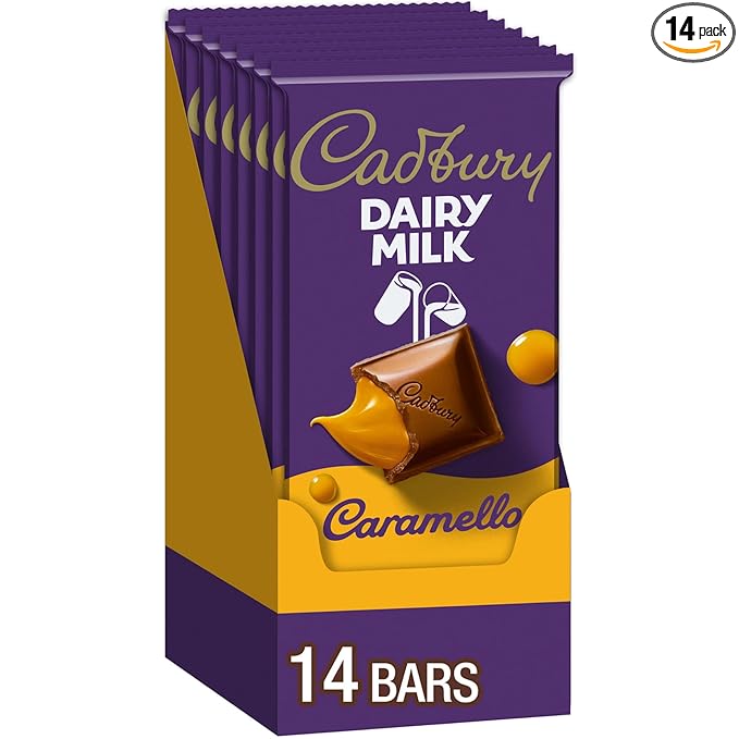 CADBURY DAIRY MILK CARAMELLO Milk Chocolate Candy Bars 4 oz (14 Count)