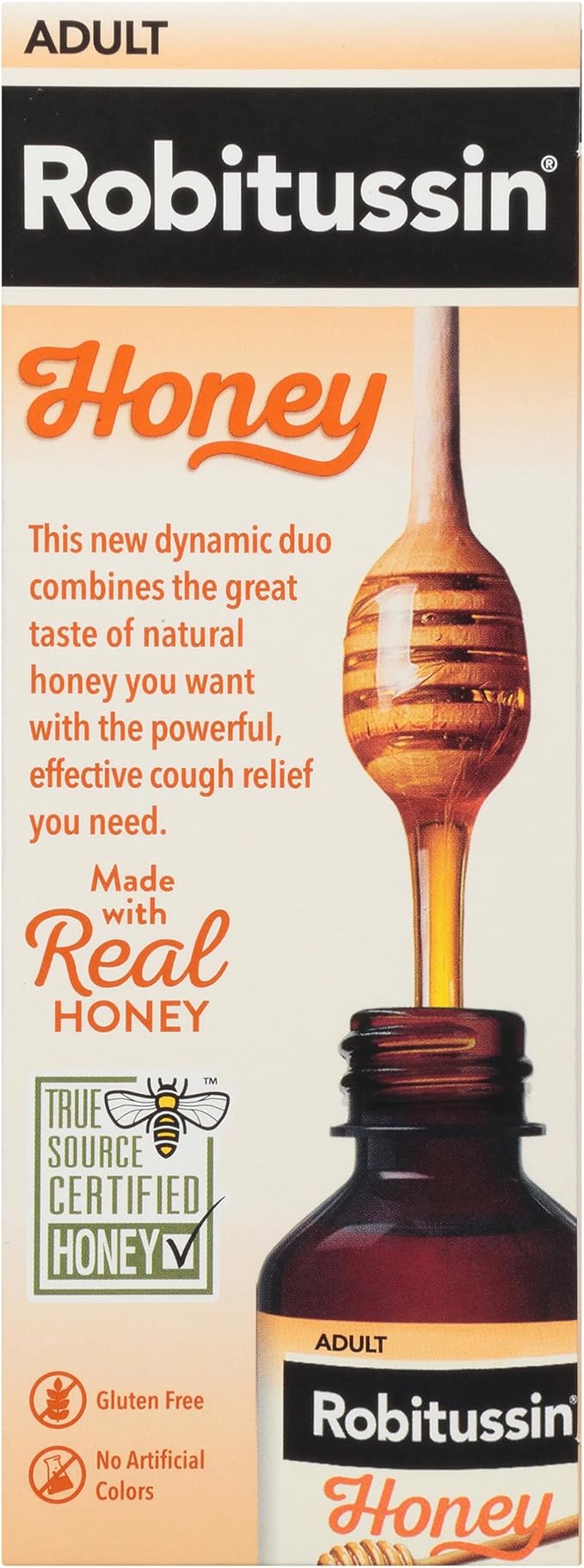Robitussin Maximum Strength Honey Cough Plus Chest Congestion DM Cough Medicine for Cough and Chest Congestion Relief Made with Real Honey for Flavor - 8 Fl Oz x 2