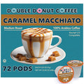 Double Donut Coffee Caramel Macchiato Flavored Coffee PodsMedium Roast Coffee Compatible with Keurig K Cups Brewers 72 Count