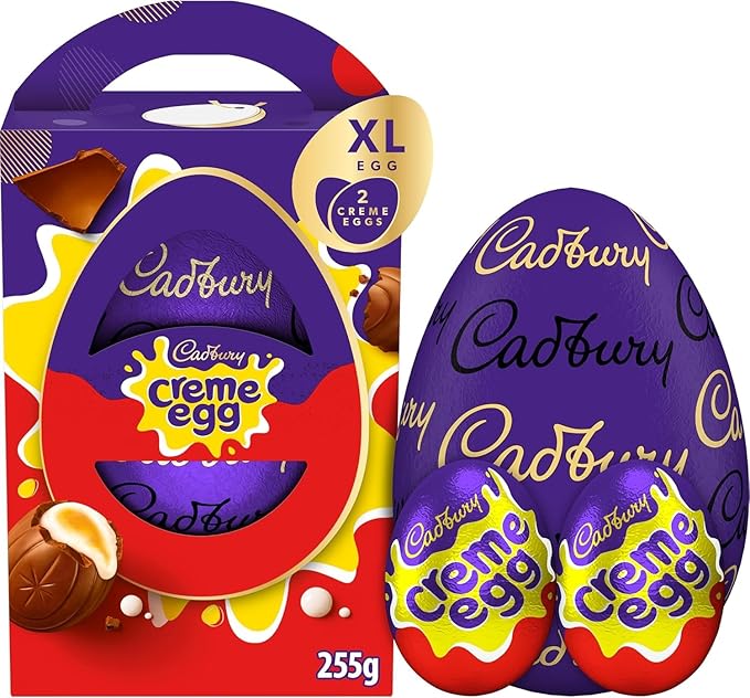 Cadbury Crème Egg Extra Large Chocolate Easter Egg Includes 2 Crème Eggs Easter Gift 255 g (Pack of 1)