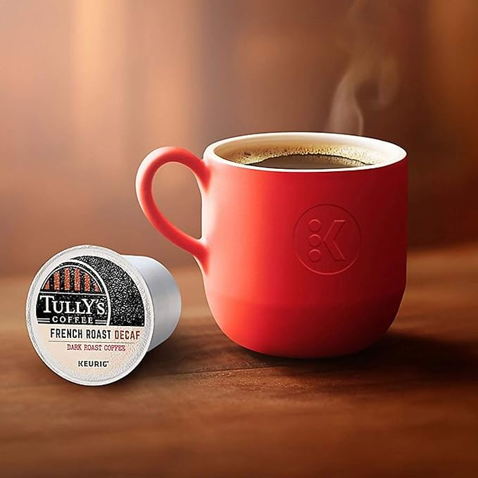 Tully's Coffee French Roast Decaf Keurig Single-Serve K-Cup Pods Dark Roast 96 Count