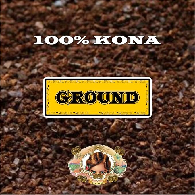 HULA GIRL 100% KONA COFFEE Grown in Hawaii Hand Picked Sun Dried Fresh Roasted and Packed in Hawaii for 30 years (7 Ounce (Pack of 1) 100% Kona Decaf Ground)