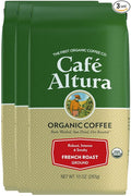 Café Altura French Roast Organic Ground Coffee 10 oz Bag (Pack of 3)