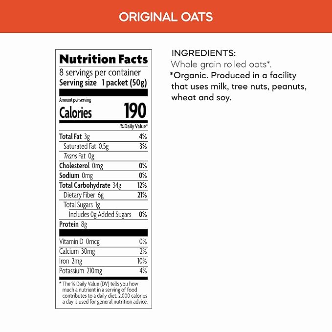 Nature's Path Organic Original Instant Oatmeal 14 oz (Pack of 6) Non-GMO
