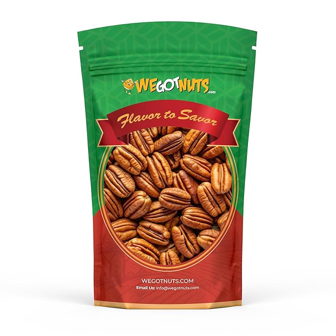 We Got Nuts Unsalted Raw Pecans for Cooking Baking &amp Snacking Vegan Protein Keto Snack Gluten Free Kosher Certified (3 Pound (Pack of 1))