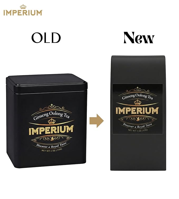Imperium Ginseng Oolong Loose Leaf Tea (4oz) Hand-Picked Premium Oolong Brews 100 Cups Naturally Energizing Beverage Bold Earthy Flavor Delicate Floral Aroma Refreshing and Focused Experience