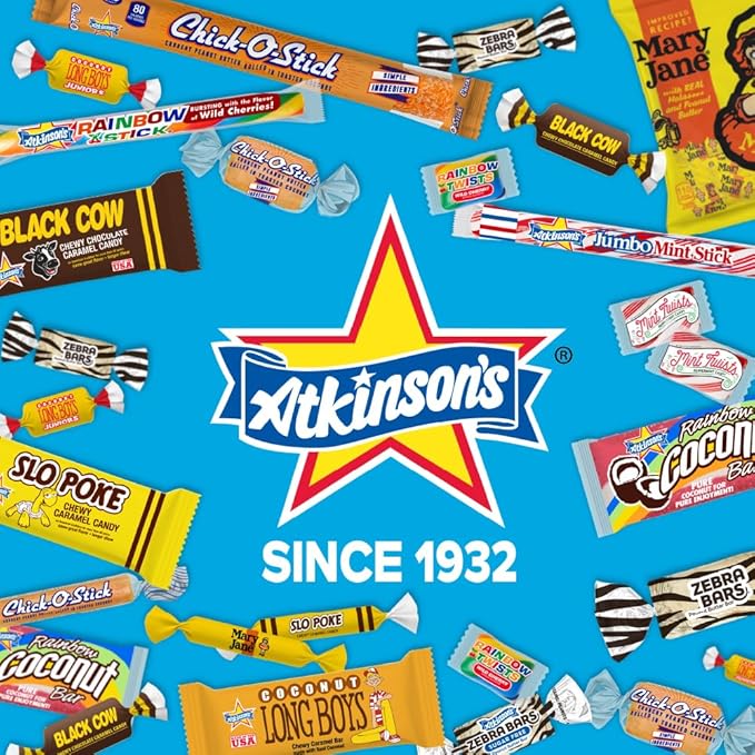 Atkinson's Slo Poke - Chewy Caramel Candy - Made with Rich and Creamy Caramel - Gluten Free Kosher - 1.5 oz. Single Candy Bar - 24 Count Pack