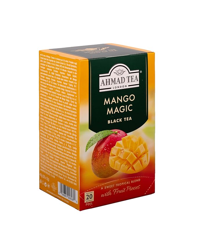 Ahmad Tea Mango Magic Black Tea 20-Count Boxes (Pack of 6)