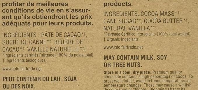 Jelina Chocolatier Fair Trade Dark Chocolate Bar 72% 3.52 Ounce (Pack of 8)