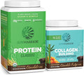 Sunwarrior Classic Vegan Protein Powder | Plant-Based 30 Servings Chocolate &amp Collagen Building Powder Hyaluronic Acid | 20 Servings Chocolate Flavored