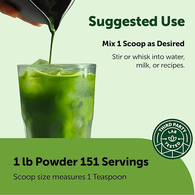 Micro Ingredients Organic Matcha Green Tea Powder First Harvest Culinary Grade from Japan 100% Pure &amp Unflavored Great for Tea Latte &amp Smoothies Non-GMO No Sugar Eco-Friendly Packagin