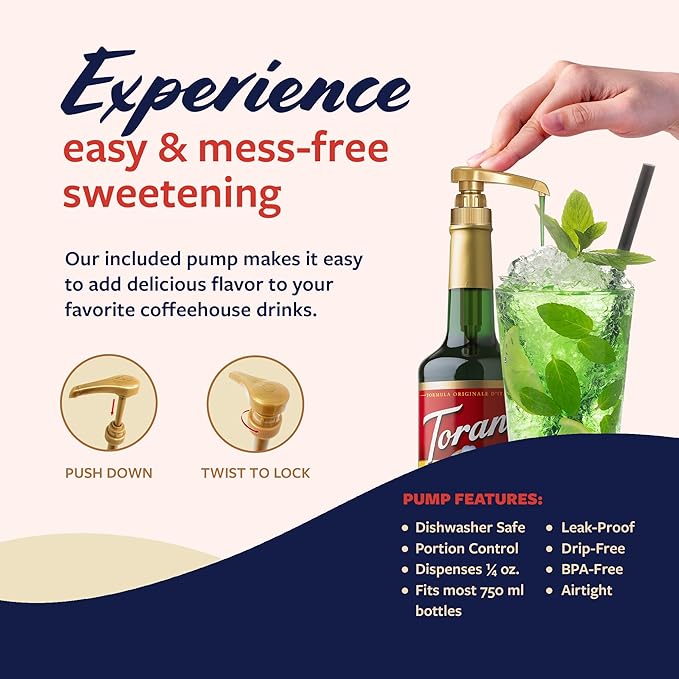 Torani Syrup Creme de Menthe 25.4 Ounce (Pack of 4)
