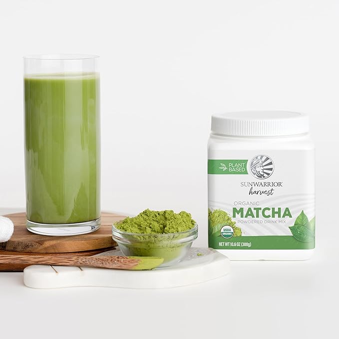 Organic Matcha Green Tea Powder Culinary Grade Matcha for Smoothies Baking Lattes Vegan Sugar &amp Dairy Free 225 Servings Sunwarrior