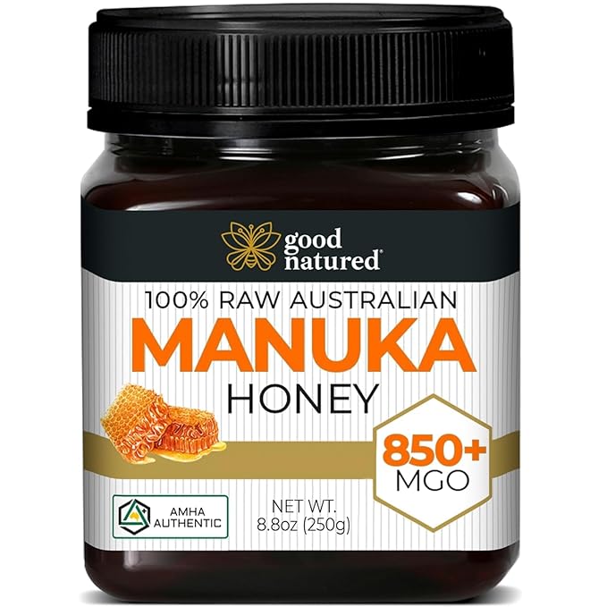 Good Natured Manuka Honey (MGO 850+) - High Grade Raw Manuka Honey Medical Grade Non-GMO Lab-Tested &amp AMHA Certified BPA-free 8.8 oz