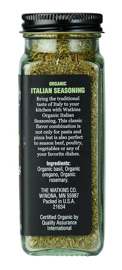 Watkins Organic Italian Seasoning 1.1 Ounce 3 Count