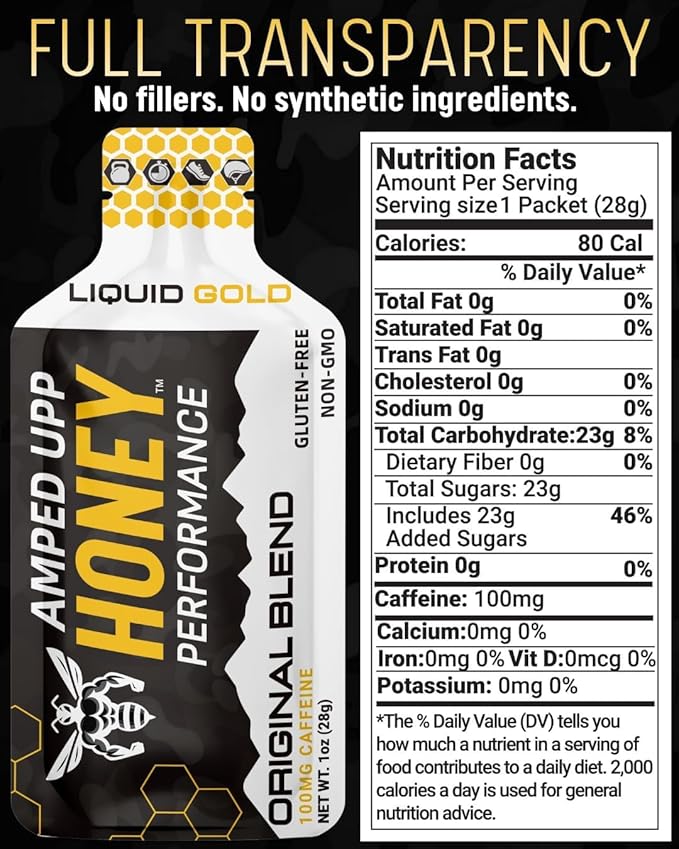 Amped Upp Honey (Pack of 24 PRE6-WORKOUT ORIGINAL)